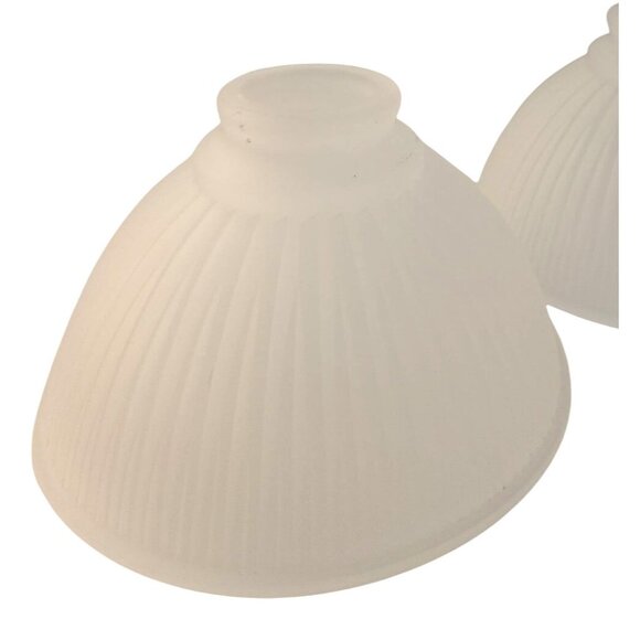 Frosted Glass Vintage Chandelier Light Bulb Cover Shades Ribbed Design 1 Pc - Picture 13 of 16